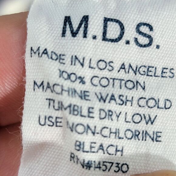 Mark D. Sikes White & Purple Striped 100% Cotton Shirt Short Sleeves Size S - Picture 4 of 8